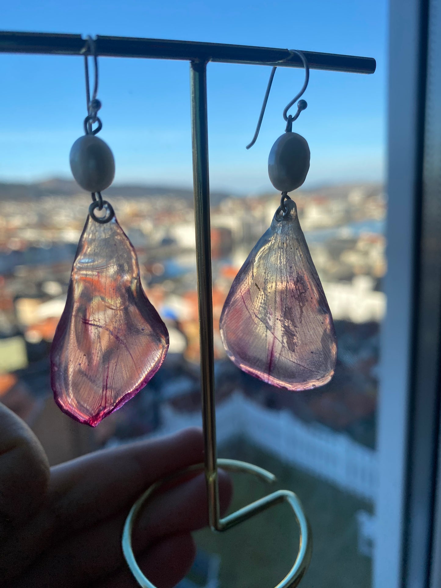 Tulipan øredobber, 925 sølv ørekroker