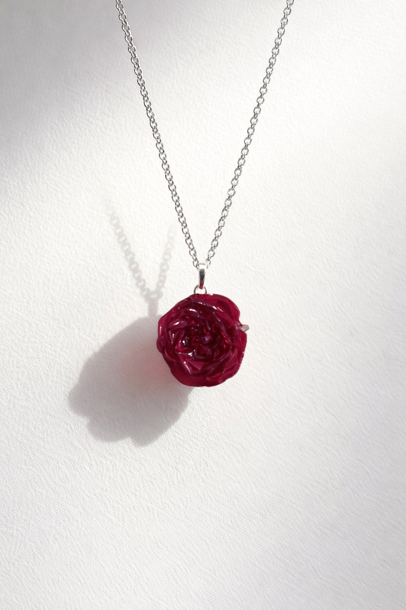 KNÆSJ ROSA ROSE smykke - ekte tørket blomst