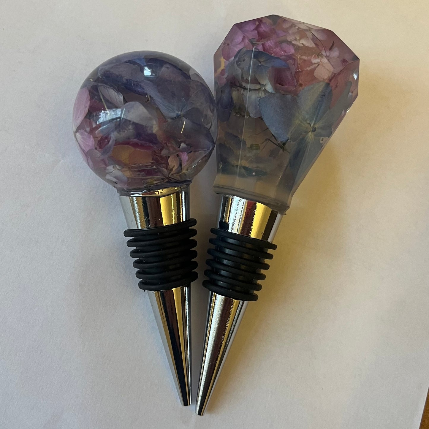 HORTENSIA vinstopper, ekte tørkede blomster