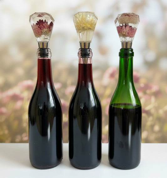 EVIGHETSBLOMSTER vinstopper, ekte tørket blomst