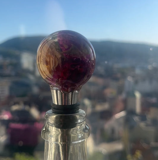 ROSEDRØM vinstopper, ekte tørkede blomster - KNASK