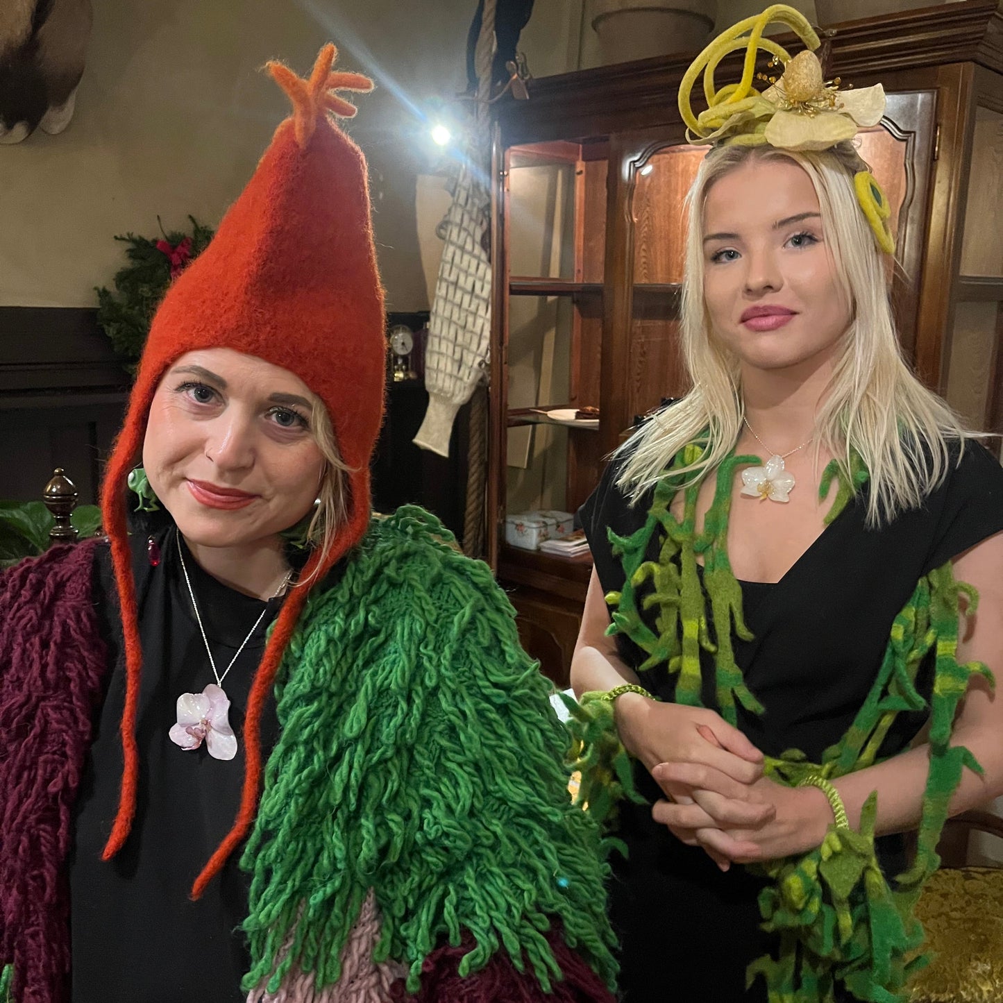 VENUS ORKIDÉ smykke - ekte tørket blomst - sølv