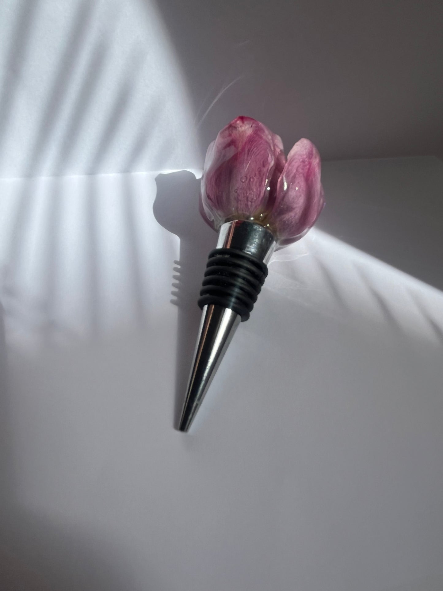 TULIPAN 3D vinstopper, ekte tørket blomst