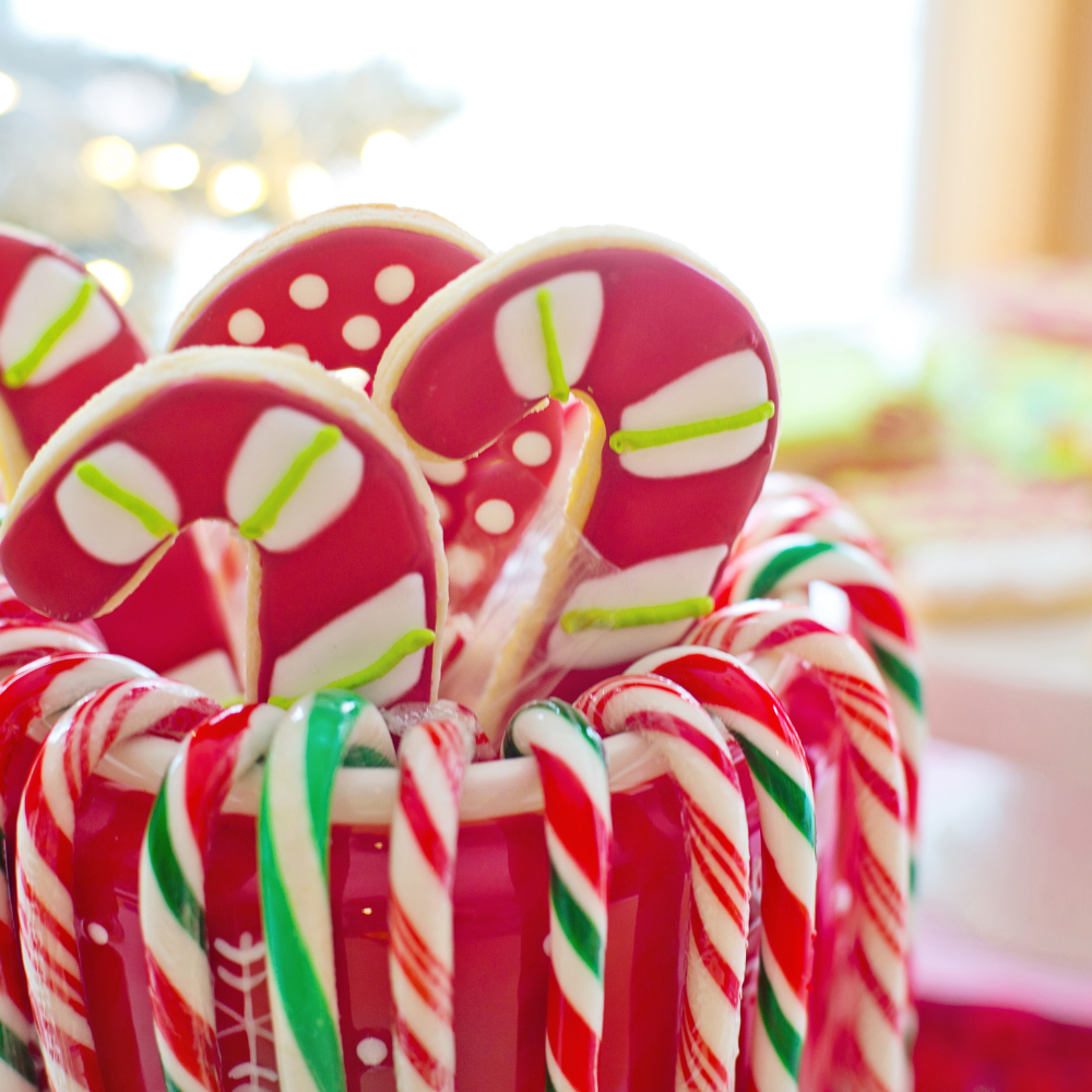 POLKAGRIS øredobber - ekte snop godteri