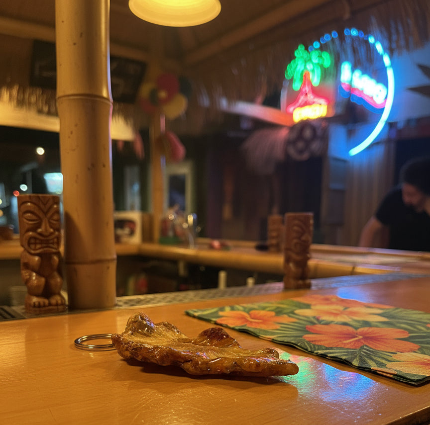 ANANAS nøkkelring, ekte tørket frukt - KNASK