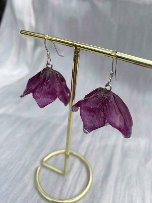 Blodbeger øredobber, 925 sølv ørekroker - KNASK