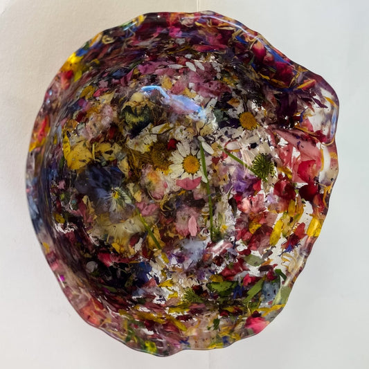 BLOMSTER-SYMFONI II skål, tørkede blomster - KNASK