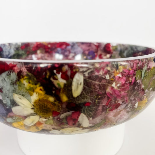 BLOMSTER-SYMFONI stor skål, tørkede blomster - KNASK