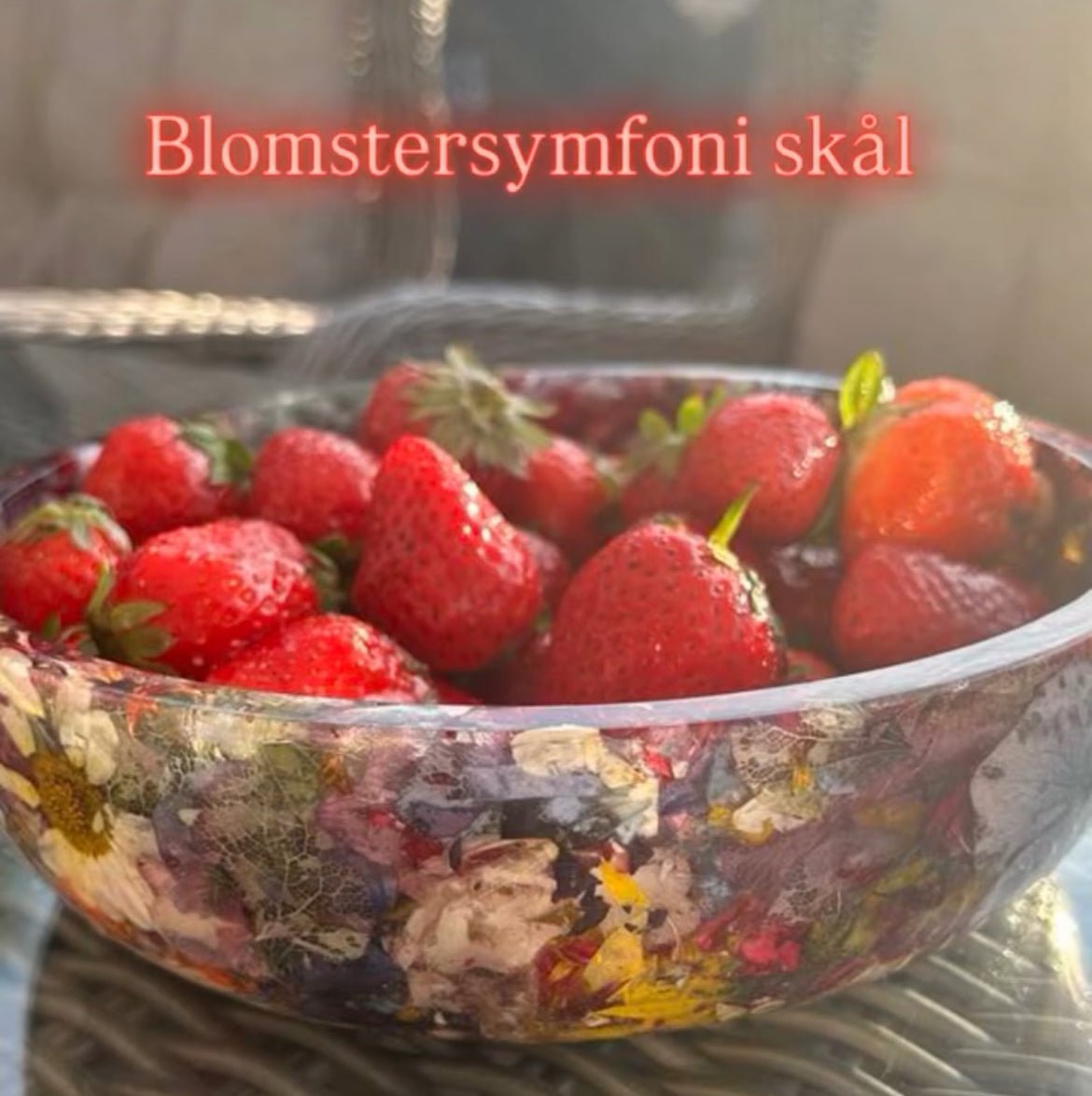 BLOMSTER - SYMFONI stor skål, tørkede blomster - Interiør KNASK