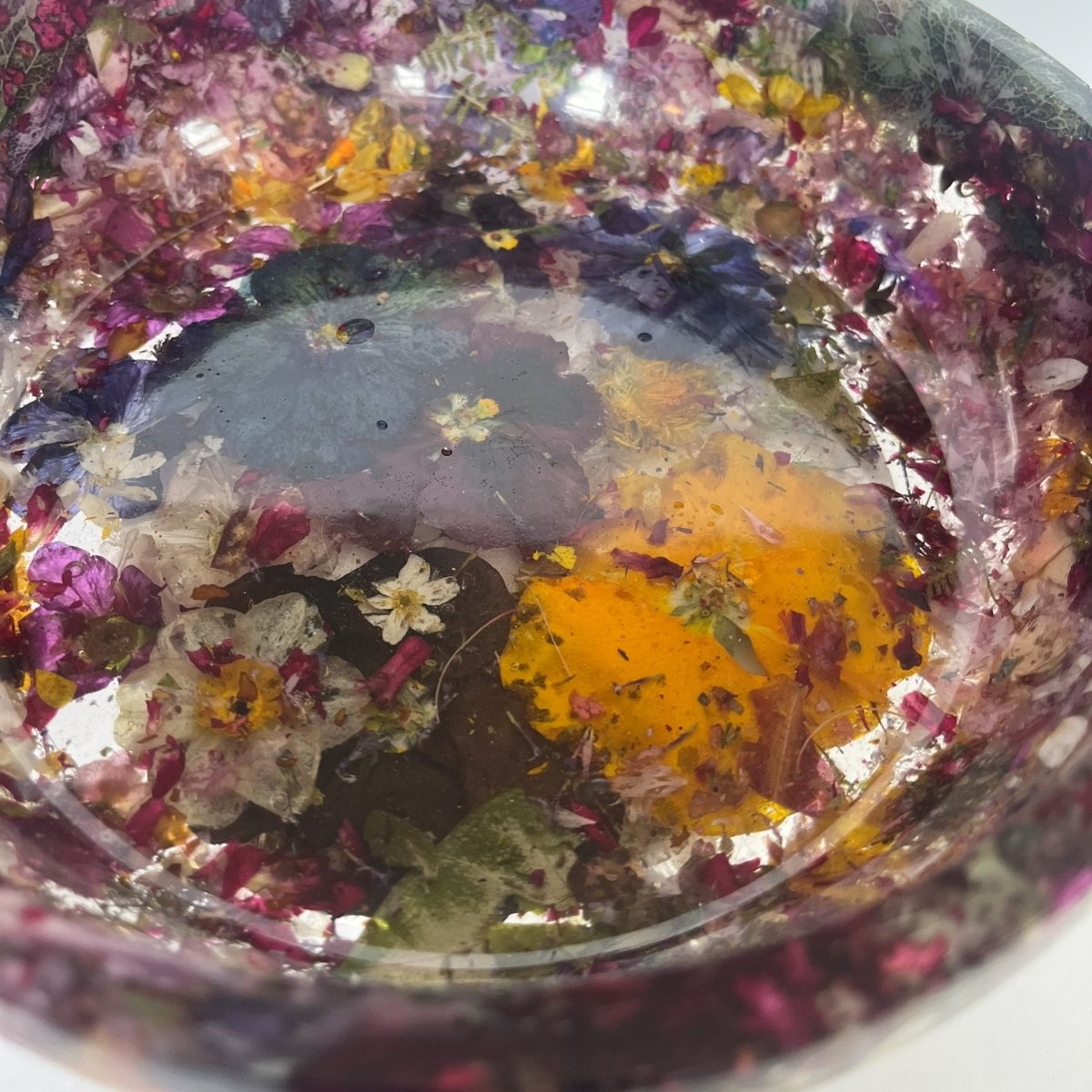 BLOMSTER-SYMFONI stor skål, tørkede blomster - KNASK