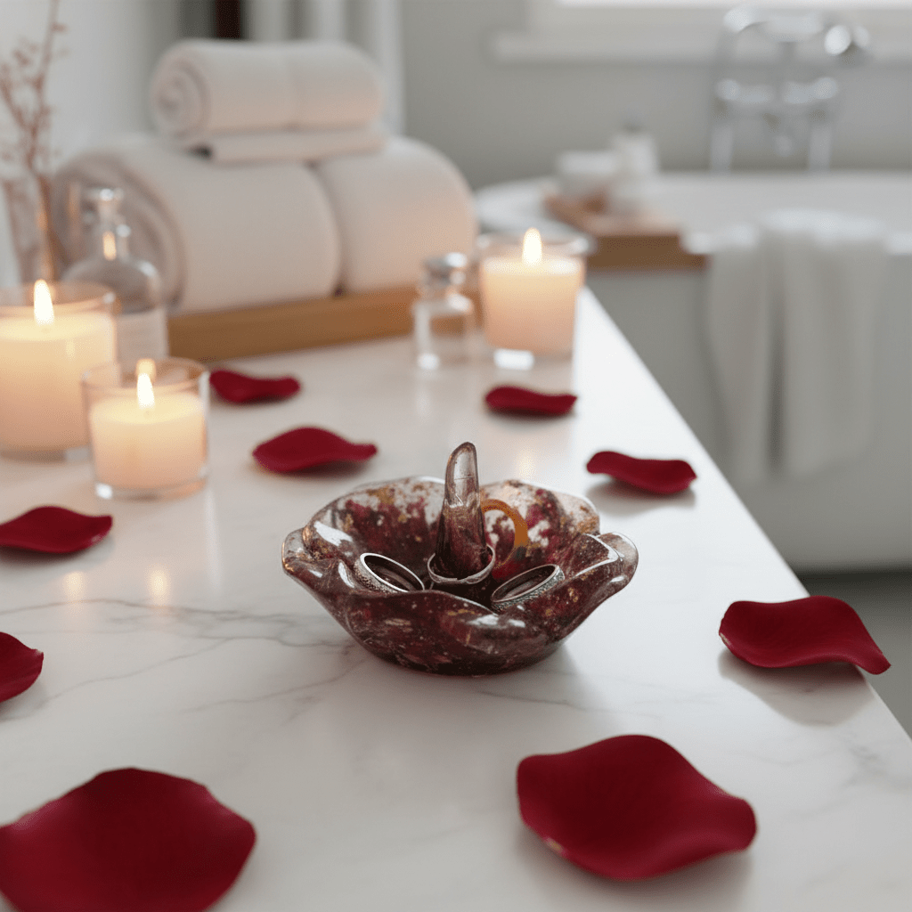 BLOMSTERBLING ringholder - ekte tørkede blomster - Interiør KNASK