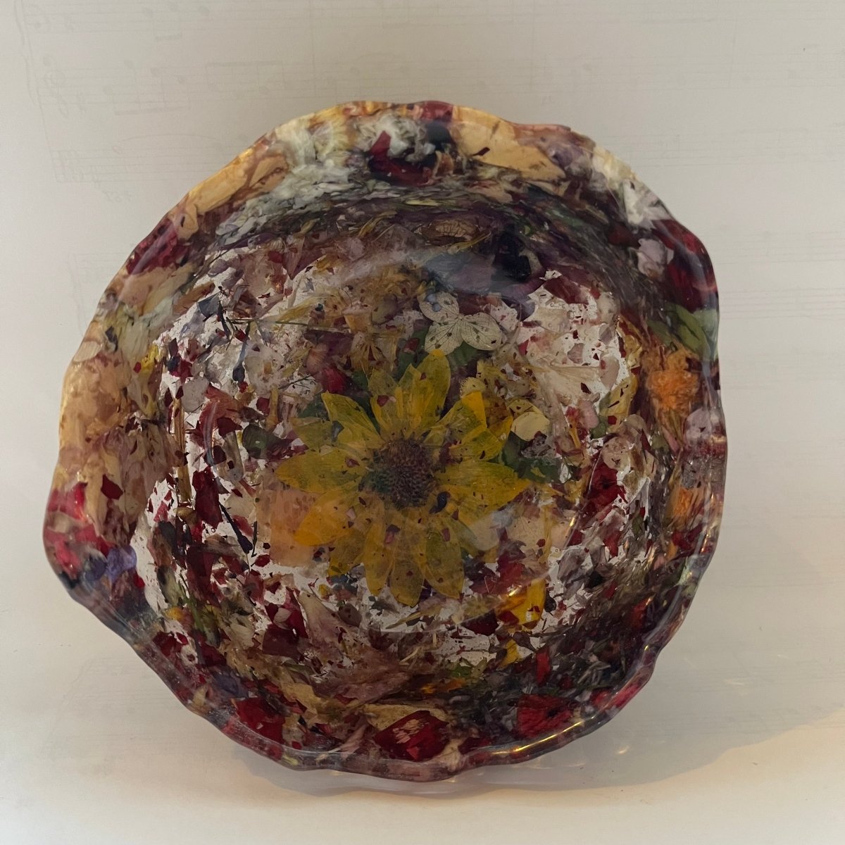 BLOMSTERSYMFONI III skål, ekte tørkede blomster - Interiør KNASK