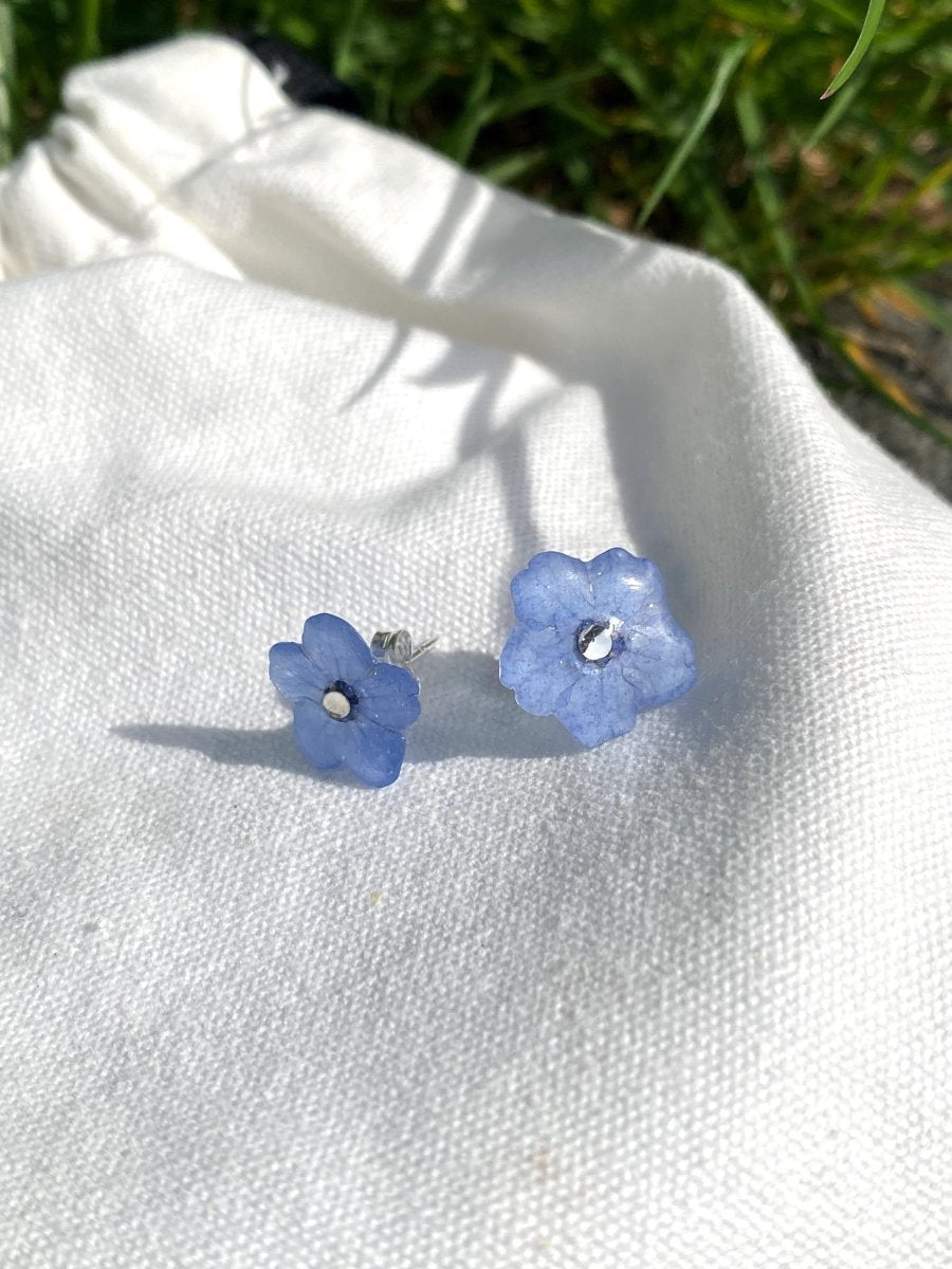 FORGLEMMEGEI øredobber, ekte tørkede blomster - Øredobber KNASK