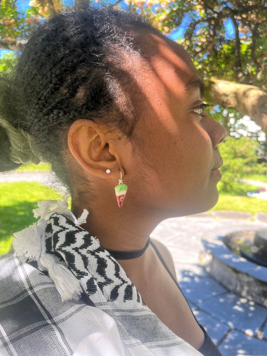 FRI PALESTINA øredobber, vannmelon-snop, ekte godteri - KNASK