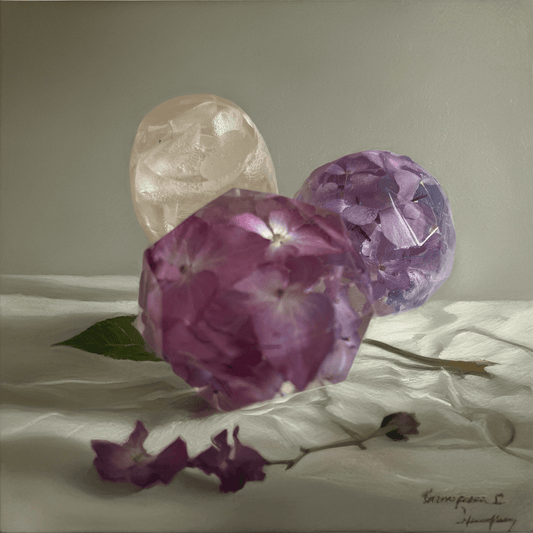 HORTENSIA vinstopper, ekte tørkede blomster - Interiør KNASK