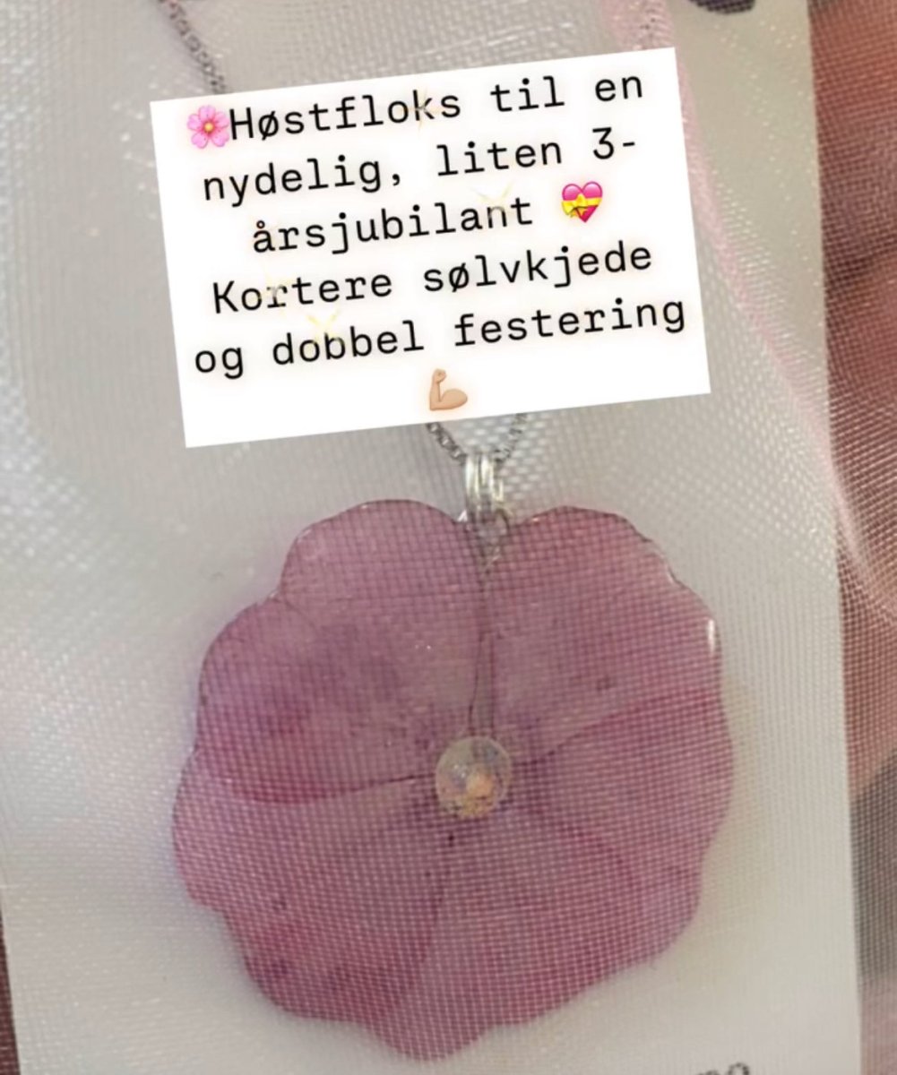 HØSTFLOKS blomstersmykke, 3D sølvkjede - Smykke KNASK
