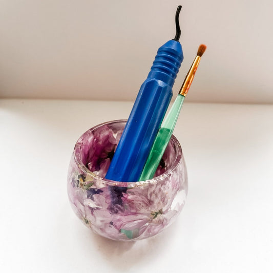 KIRSEBÆRBLOMST oppbevaringskopp, ekte 3D-tørkede blomster - KNASK