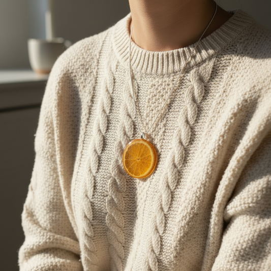 KLEMENTIN smykke - ekte tørket frukt