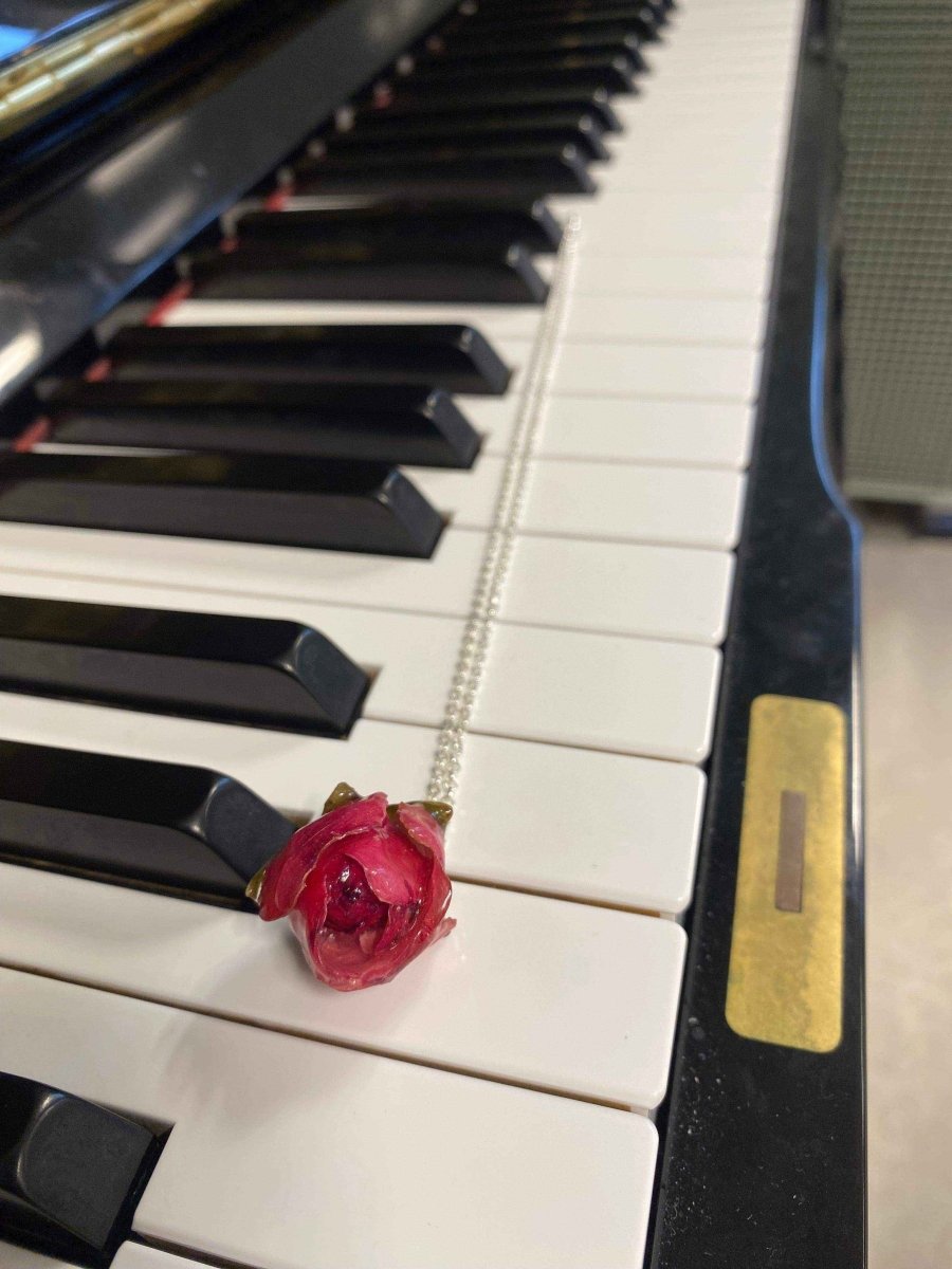 Knæsj rosa rose-smykke, 925 sølv ertekjede - KNASK