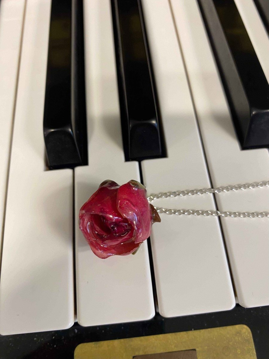 Knæsj rosa rose-smykke, 925 sølv ertekjede - KNASK