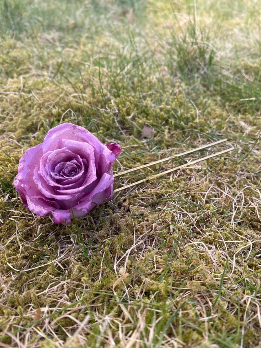 LILLA ROSE hårnål av ekte tørket blomst - Hårpynt KNASK