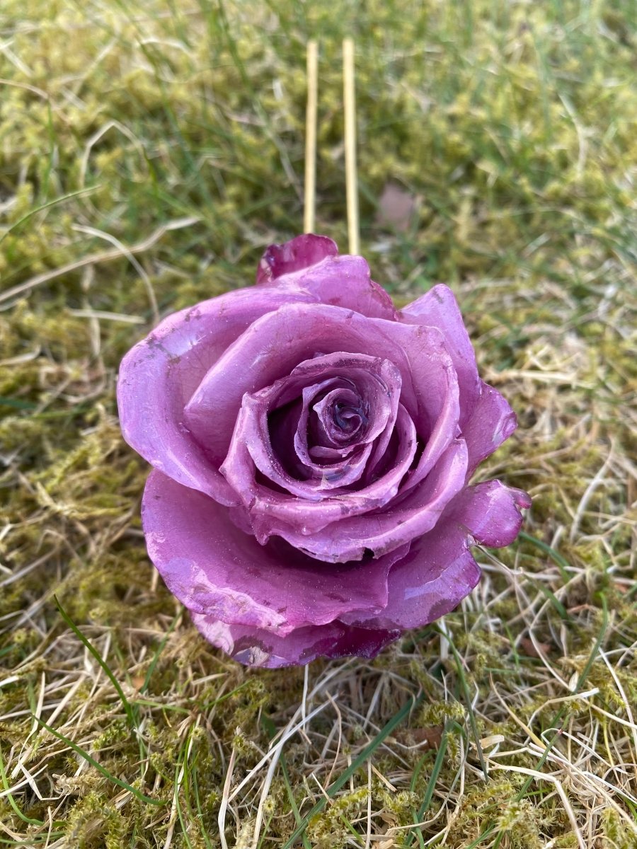 LILLA ROSE hårnål av ekte tørket blomst - Hårpynt KNASK