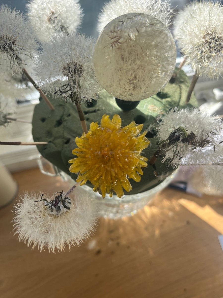 BLOMSTERKUNST VINSTOPPER, ekte svevende blomster - KNASK