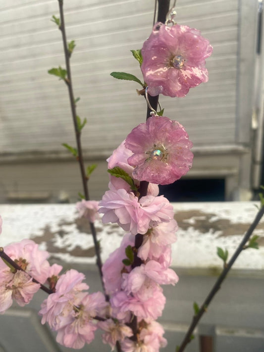 MANDELROSER øredobber, 925 sølv ørekroker - KNASK