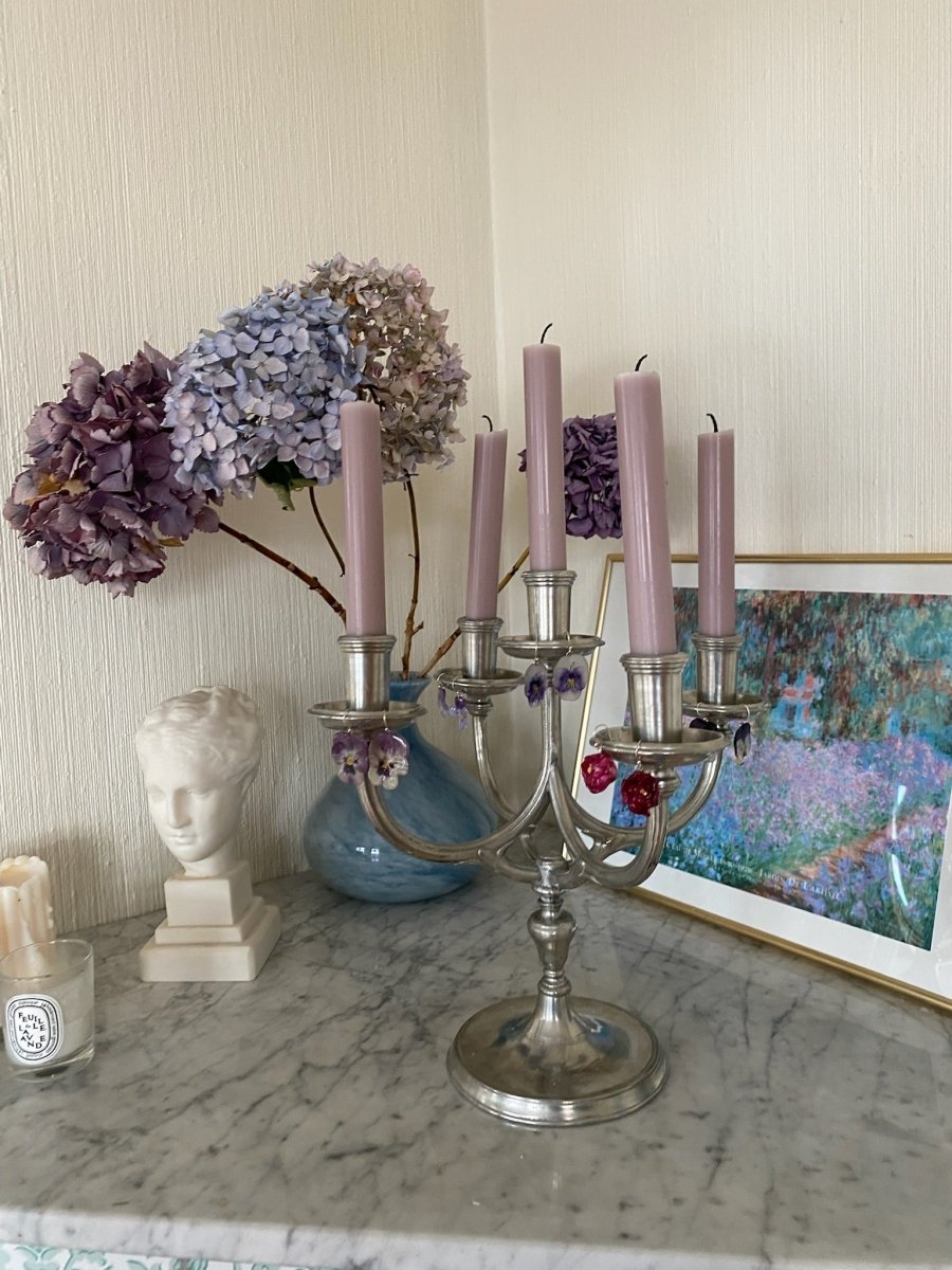 NESSA ROSER øredobber, ekte 3D - tørkede blomster, 925 sølv - Øredobber KNASK