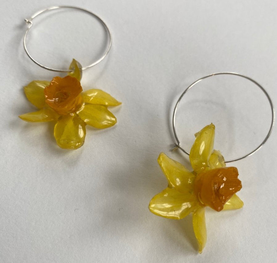 Påskelilje mini øredobber, 925 sølv - KNASK