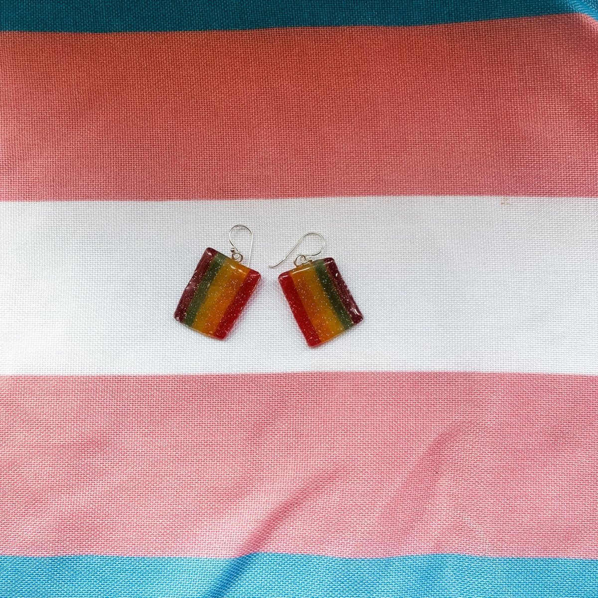 PRIDE - FLAGG øredobber, ekte regnbue - snop, godteri - KNASK