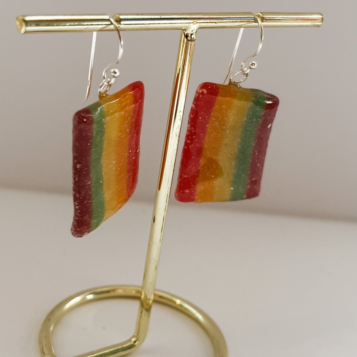 PRIDE - FLAGG øredobber, ekte regnbue - snop, godteri - KNASK