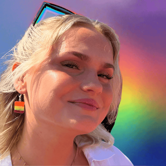 PRIDE - FLAGG øredobber, regnbue - snop, ekte godteri - Øredobber KNASK