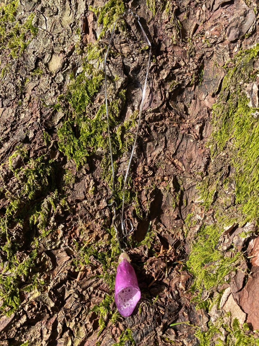 REVEBJELLE blomstersmykke, 3D sølvkjede - KNASK