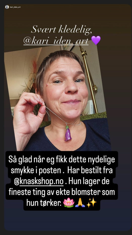 REVEBJELLE blomstersmykke, 3D sølvkjede - Smykke KNASK