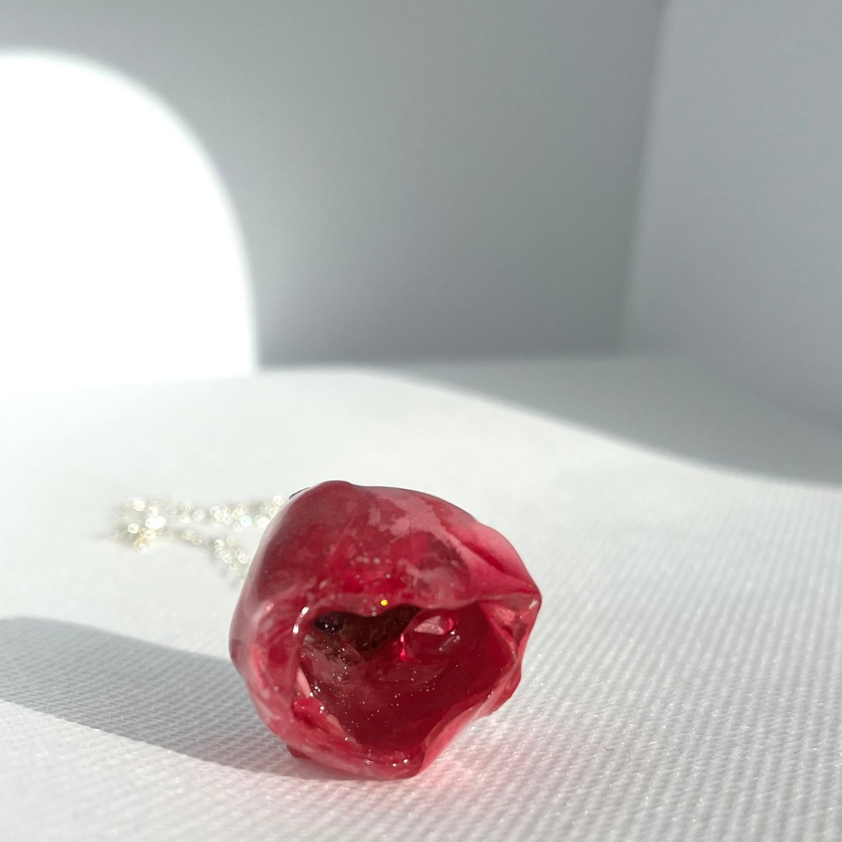 ROSA ROSE blomstersmykke, 925 sølvkjede - Smykke KNASK