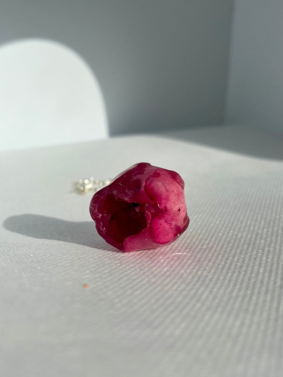 ROSA ROSE blomstersmykke, 925 sølvkjede - Smykke KNASK
