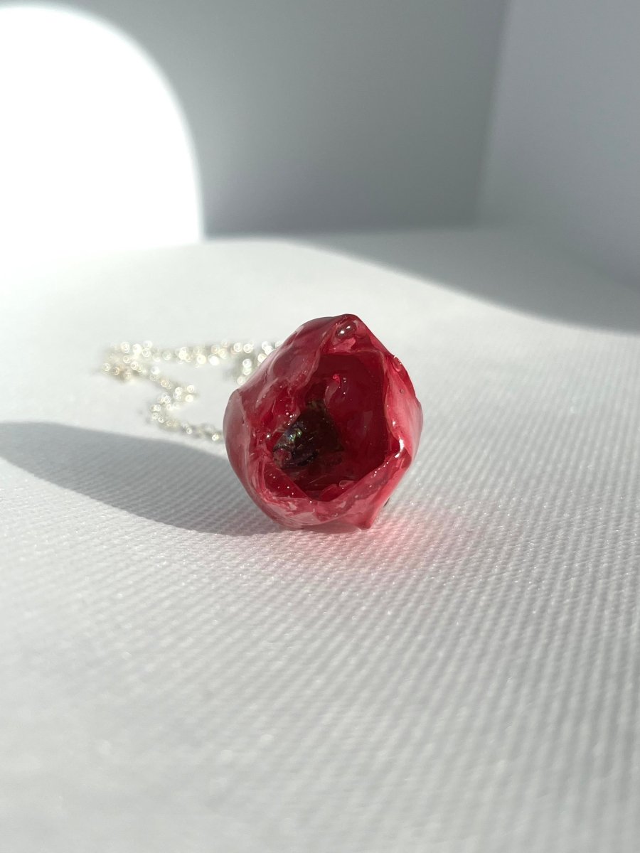 ROSA ROSE blomstersmykke, 925 sølvkjede - Smykke KNASK