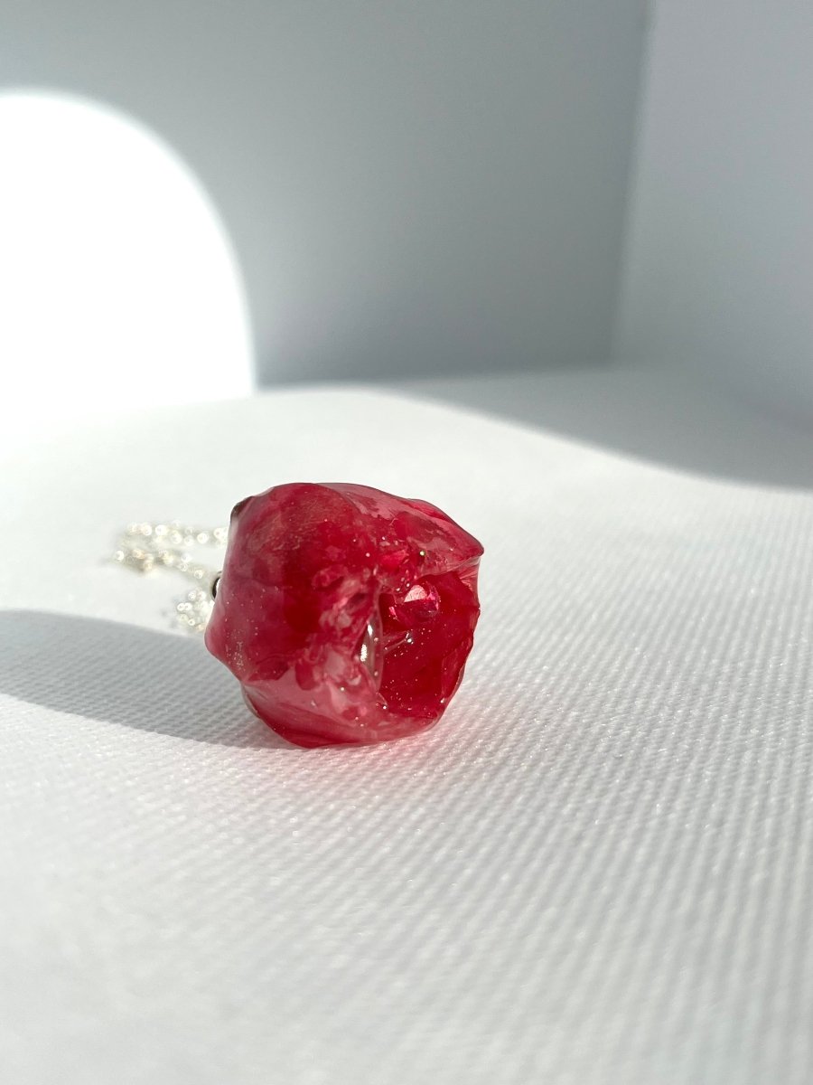 ROSA ROSE blomstersmykke, 925 sølvkjede - Smykke KNASK