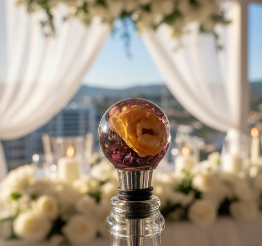 BLOMSTERKUNST VINSTOPPER, ekte svevende blomster - KNASK