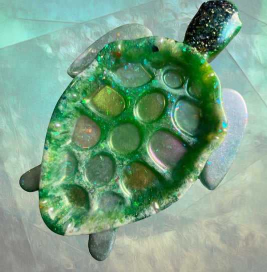 Skilpadde pyntebrett, holografisk pastell - KNASK