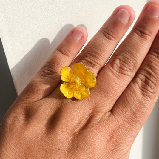 SMØRBLOMST ring, justerbar (barn eller voksen) - KNASK