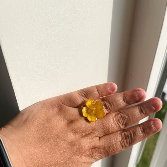 SMØRBLOMST ring, justerbar (barn eller voksen) - KNASK