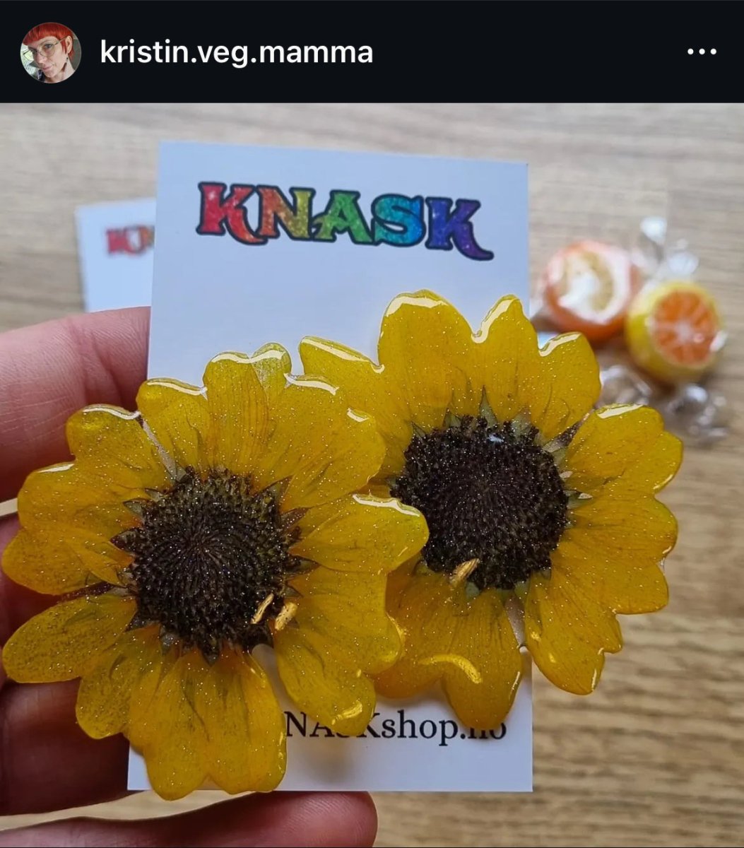 SOLSIKKER øredobber, 925 sølv ørekroker - Øredobber KNASK