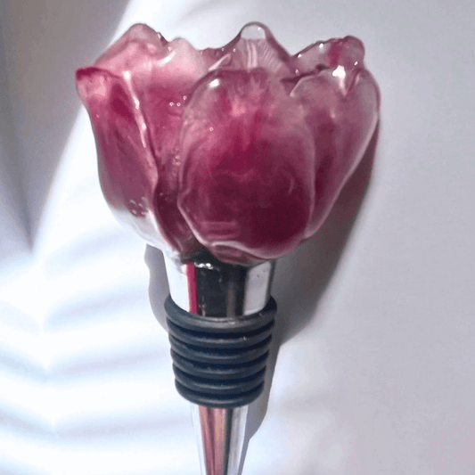 TULIPAN 3D vinstopper, ekte tørket blomst - KNASK