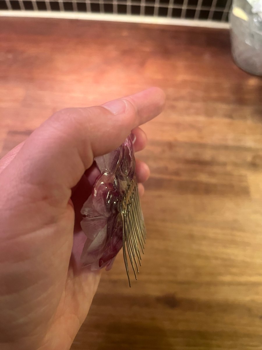 TULIPAN hårkam av ekte tørket blomst - KNASK