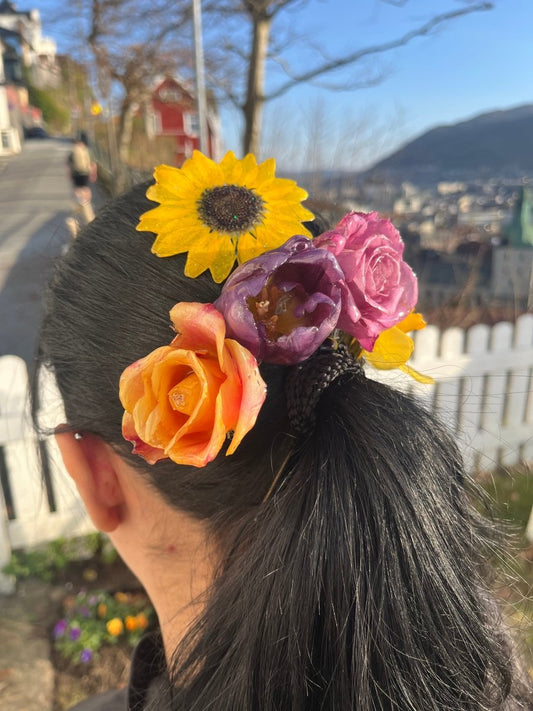 TULIPAN hårnål av ekte tørket blomst - KNASK