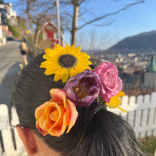 TULIPAN hårnål av ekte tørket blomst - KNASK
