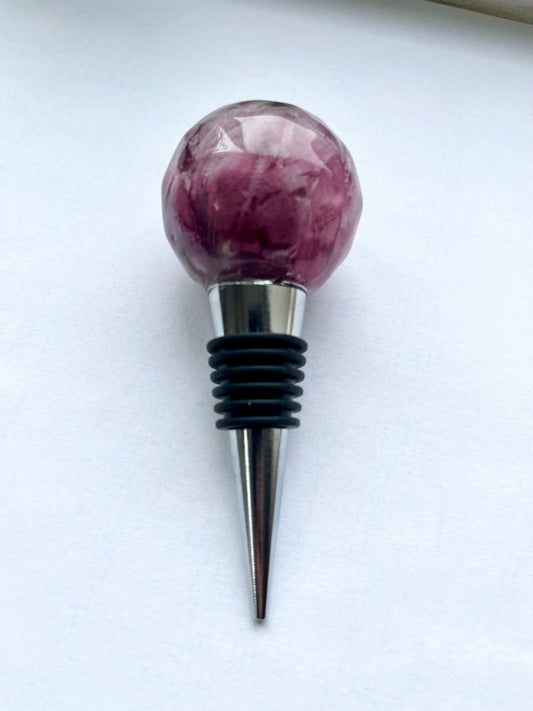 TULIPAN vinstopper med tekstur, ekte tørket blomst - KNASK