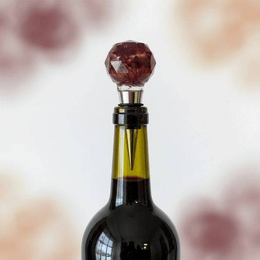 VINRØD EVIGHETSBLOMST vinstopper, ekte tørket blomst - Interiør KNASK